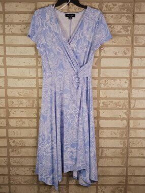 Perceptions New York Womens Size 10 Maxi Dress Dress Paisley White Design